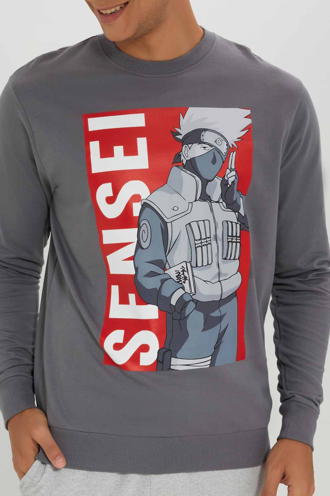 Redtag-Men-Grey-Naruto-Sweatshirt-Category:Sweatshirts,-Colour:Charcoal,-Deals:New-In,-Dept:Menswear,-Filter:Men's-Clothing,-Men-Sweatshirts,-New-In-Men-APL,-Non-Sale,-S23A,-Section:Men,-TBL-Men's-