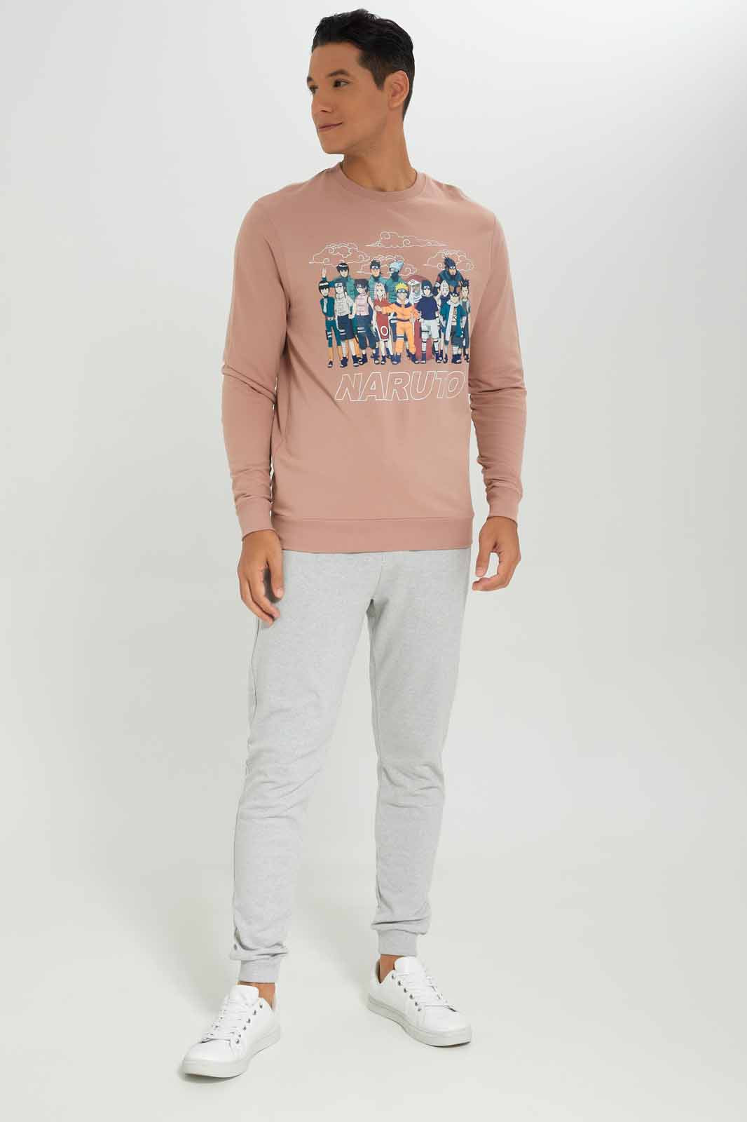 Redtag-Men-Pink-Naruto-Sweatshirt-Category:Sweatshirts,-Colour:Apricot,-Deals:New-In,-Dept:Menswear,-Filter:Men's-Clothing,-Men-Sweatshirts,-New-In-Men-APL,-Non-Sale,-S23A,-Section:Men,-TBL-Men's-