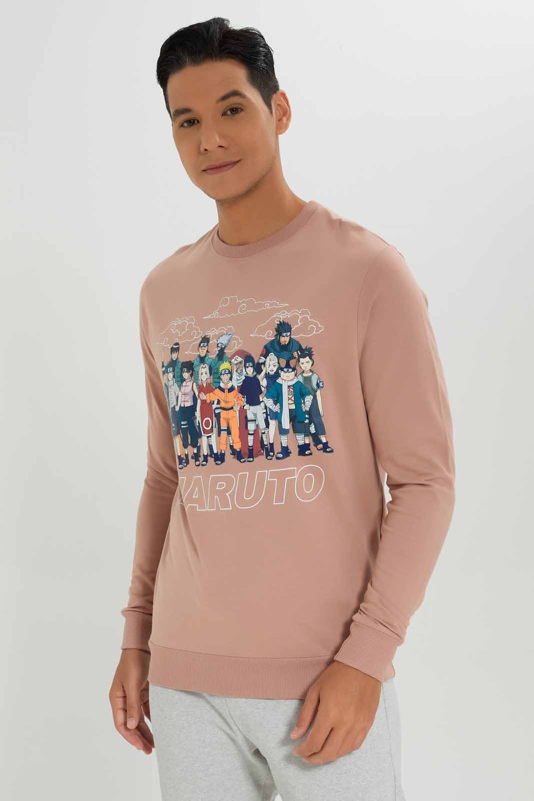 Redtag-Men-Pink-Naruto-Sweatshirt-Category:Sweatshirts,-Colour:Apricot,-Deals:New-In,-Dept:Menswear,-Filter:Men's-Clothing,-Men-Sweatshirts,-New-In-Men-APL,-Non-Sale,-S23A,-Section:Men,-TBL-Men's-