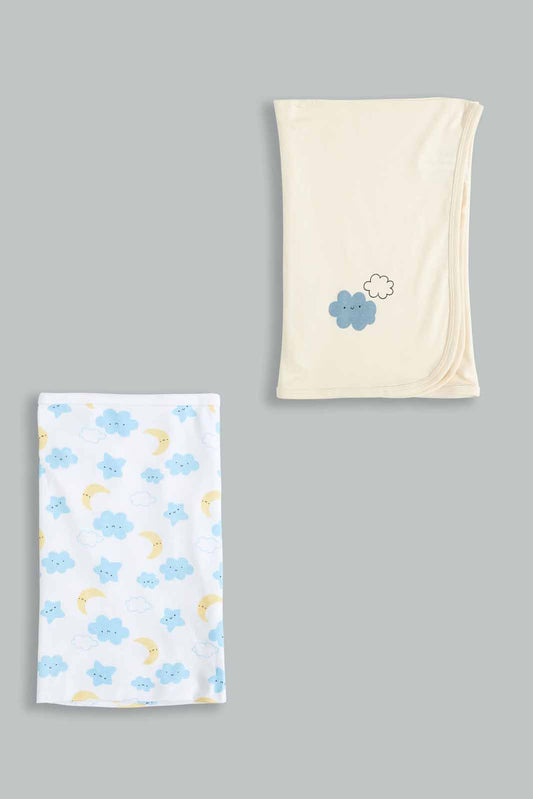 Redtag-2-Pc-Assorted-Knit-Blanket-Category:Newborn-Accessories,-Colour:Yellow,-Deals:New-In,-Dept:New-Born,-Filter:Baby-(0-to-12-Mths),-NBF-Newborn-Accessories,-New-In-NBF-APL,-Non-Sale,-S23A,-Section:Boys-(0-to-14Yrs)-Baby-0 to 12 Months