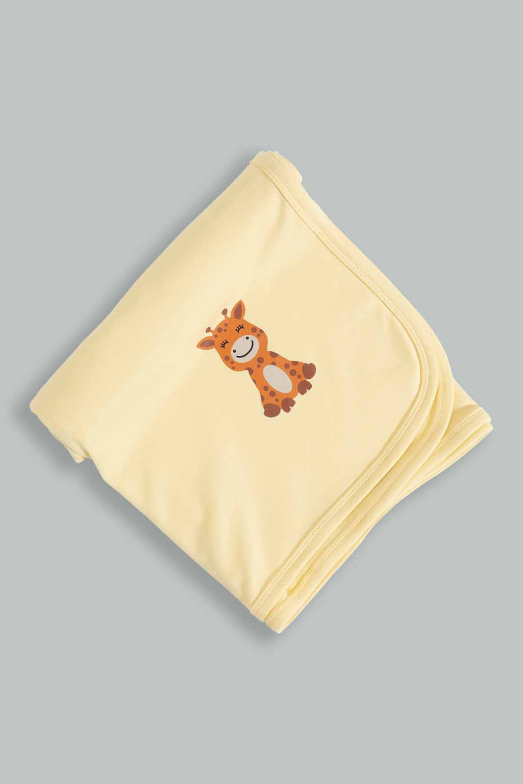 Redtag-2-Pc-Plain-Knit-Blanket-Category:Newborn-Accessories,-Colour:Yellow,-Deals:New-In,-Dept:New-Born,-Filter:Baby-(0-to-12-Mths),-NBF-Newborn-Accessories,-New-In-NBF-APL,-Non-Sale,-S23A,-Section:Boys-(0-to-14Yrs)-Baby-0 to 12 Months