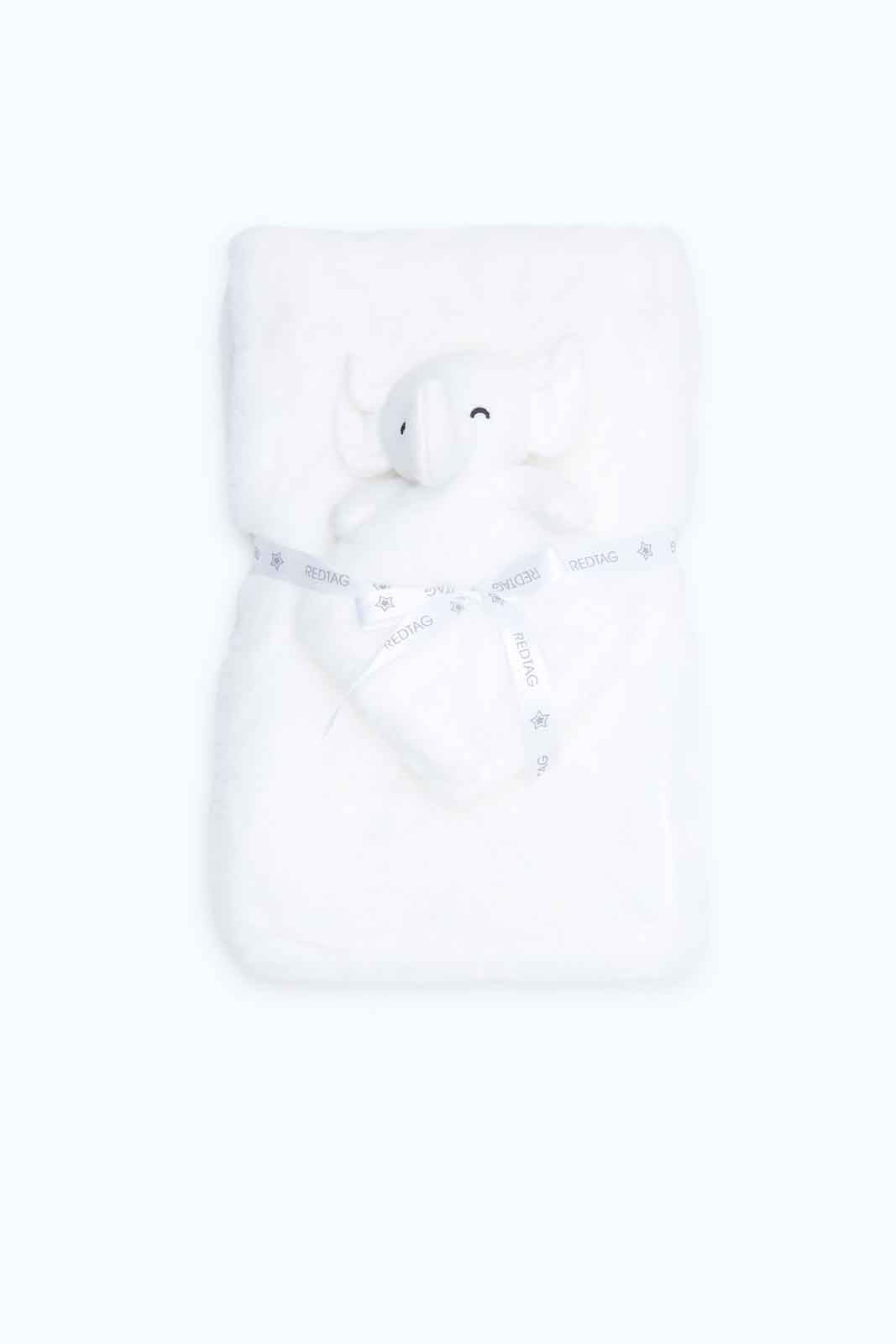 Redtag-Ivory-Elephant-Toy-Fluffy-Blanket-Category:Newborn-Accessories,-Colour:Yellow,-Deals:New-In,-Dept:New-Born,-Filter:Baby-(0-to-12-Mths),-NBF-Newborn-Accessories,-New-In-NBF-APL,-Non-Sale,-Section:Boys-(0-to-14Yrs),-W22B-Baby-0 to 12 Months