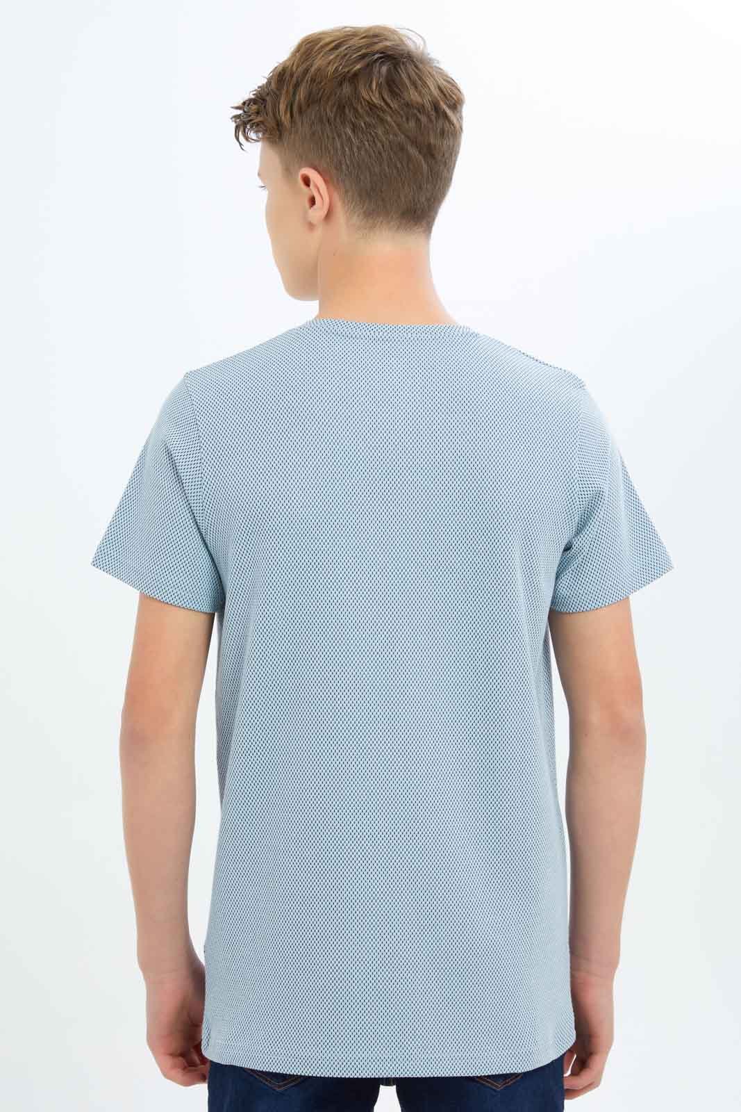 Redtag-Boys-Sky-Blue-Jacquard-Henley-Tee-BSR-T-Shirts,-Category:T-Shirts,-Colour:Sky-Blue,-Deals:New-In,-Dept:Boys,-Filter:Senior-Boys-(8-to-14-Yrs),-New-In-BSR-APL,-Non-Sale,-S23B,-Section:Boys-(0-to-14Yrs),-TBL-Senior-Boys-9 to 14 Years