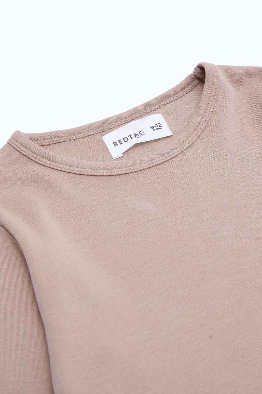 Redtag-Girls-Beige-Ls-Tshirt-+-Quilted-Dungaree-Set-Category:Rompers,-Colour:Assorted,-Deals:3-FOR-90,-Deals:New-In,-Dept:New-Born,-Filter:Baby-(0-to-12-Mths),-H1:KWR,-H2:NBF,-H3:RMS,-H4:RMS,-NBG-Rompers,-New-In-NBG-APL,-Non-Sale,-Season:W22B,-Section:Boys-(0-to-14Yrs),-W22B-Baby-0 to 12 Months