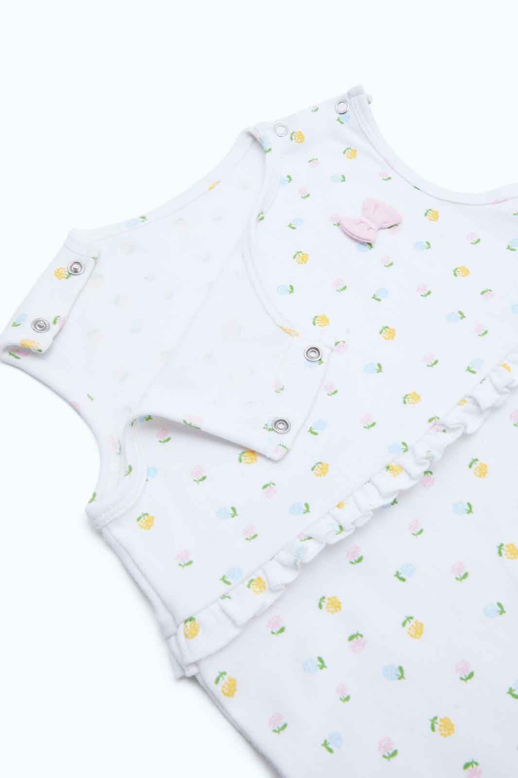 Redtag-Girls-Pale-Pink-Ls-Tshirt-And-Knit-Dungaree-Romper-2FOR89,-Category:Rompers,-Colour:Assorted,-Deals:2-FOR-89,-Deals:New-In,-Dept:New-Born,-Filter:Baby-(0-to-12-Mths),-NBG-Rompers,-New-In-NBG-APL,-Section:Boys-(0-to-14Yrs),-W22B-Baby-0 to 12 Months