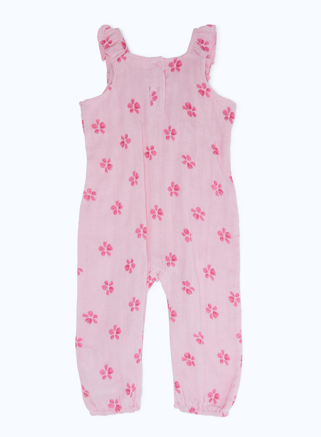Redtag-Boys-Pink-Crinkle-Aop-Floral-Ropmer-Category:Rompers,-Colour:Apricot,-Deals:New-In,-Dept:New-Born,-Filter:Baby-(0-to-12-Mths),-H1:KWR,-H2:NBF,-H3:RMS,-H4:RMS,-NBG-Rompers,-New-In-NBG-APL,-Non-Sale,-S23B,-Season:S23B,-Section:Boys-(0-to-14Yrs)-Baby-0 to 12 Months