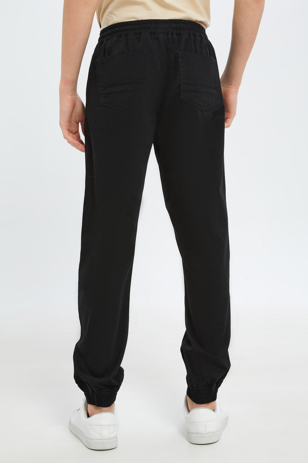 Redtag-Boys-Black-Pull-On-Jogger-BSR-Trousers,-BTS,-Category:Trousers,-Colour:Black,-Deals:2-FOR-89,-Deals:New-In,-Dept:Boys,-Filter:Senior-Boys-(8-to-14-Yrs),-H1:KWR,-H2:BSR,-H3:TRS,-H4:CTR,-New-In-BSR-APL,-Non-Sale,-S23B,-Season:S23B,-Section:Boys-(0-to-14Yrs),-TBL-Senior-Boys-9 to 14 Years