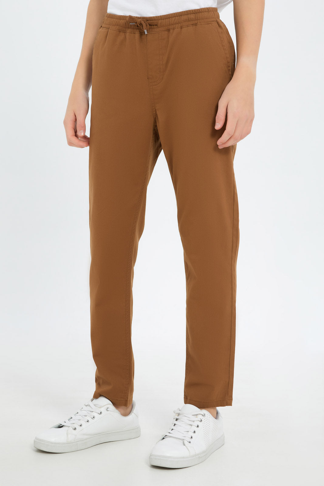 Redtag-Boys-Tan-Pull-On-Casual-Trouser-BSR-Trousers,-Category:Trousers,-Colour:Tan,-Deals:New-In,-Dept:Boys,-Filter:Senior-Boys-(8-to-14-Yrs),-New-In-BSR-APL,-Non-Sale,-S23B,-Section:Boys-(0-to-14Yrs),-TBL-Senior-Boys-9 to 14 Years