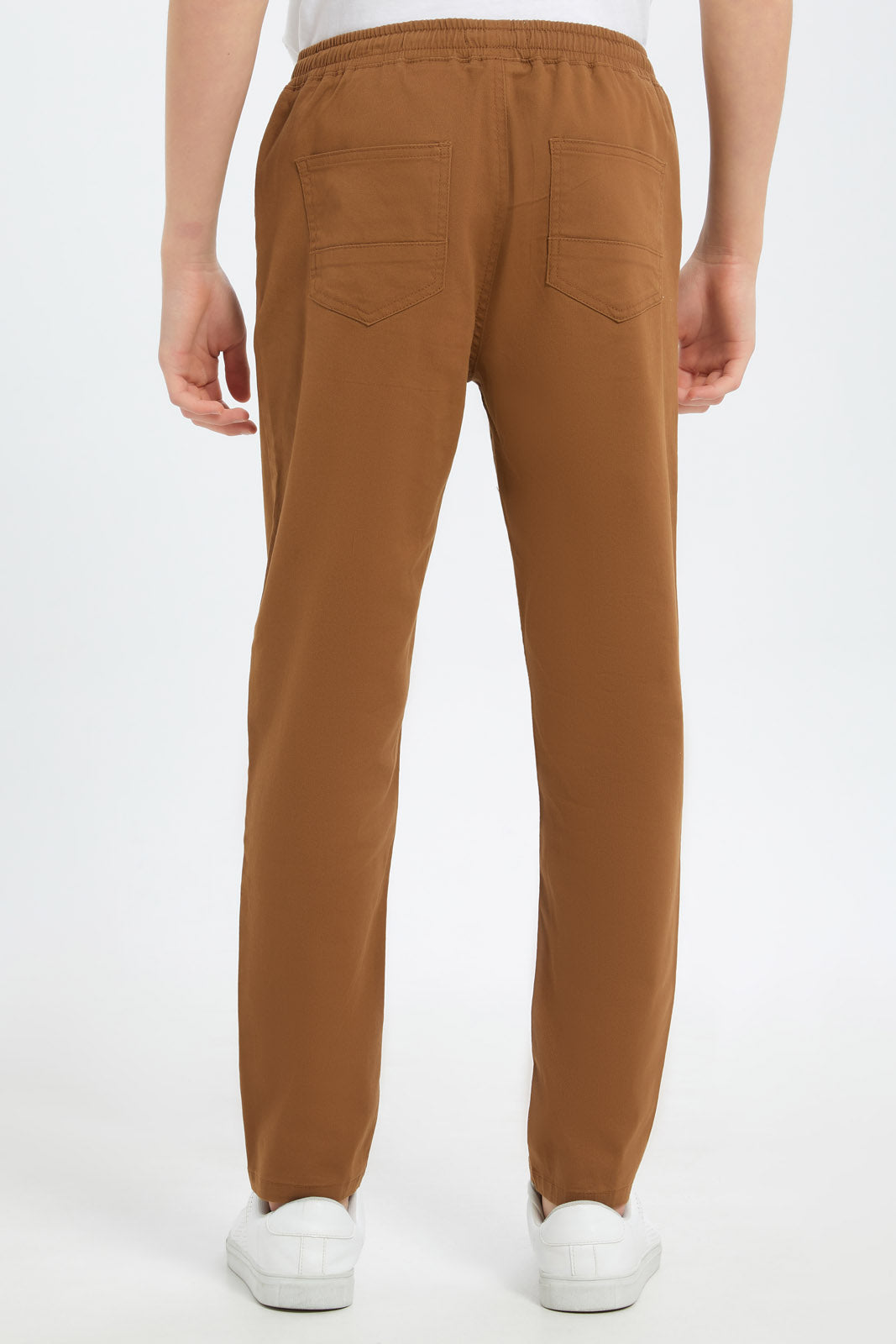 Redtag-Boys-Tan-Pull-On-Casual-Trouser-BSR-Trousers,-Category:Trousers,-Colour:Tan,-Deals:New-In,-Dept:Boys,-Filter:Senior-Boys-(8-to-14-Yrs),-New-In-BSR-APL,-Non-Sale,-S23B,-Section:Boys-(0-to-14Yrs),-TBL-Senior-Boys-9 to 14 Years