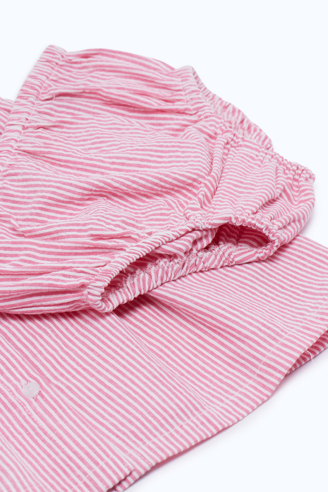 Redtag-Boys-Pink-Aop-Stripe-Seersucker-Dress-With-Bloomer-Category:Dresses,-Colour:Apricot,-Deals:New-In,-Dept:New-Born,-Filter:Baby-(0-to-12-Mths),-H1:KWR,-H2:NBF,-H3:DRS,-H4:CAD,-NBG-Dresses,-New-In-NBG-APL,-Non-Sale,-RMD,-S23C,-Season:S23C,-Section:Boys-(0-to-14Yrs)-Baby-0 to 12 Months