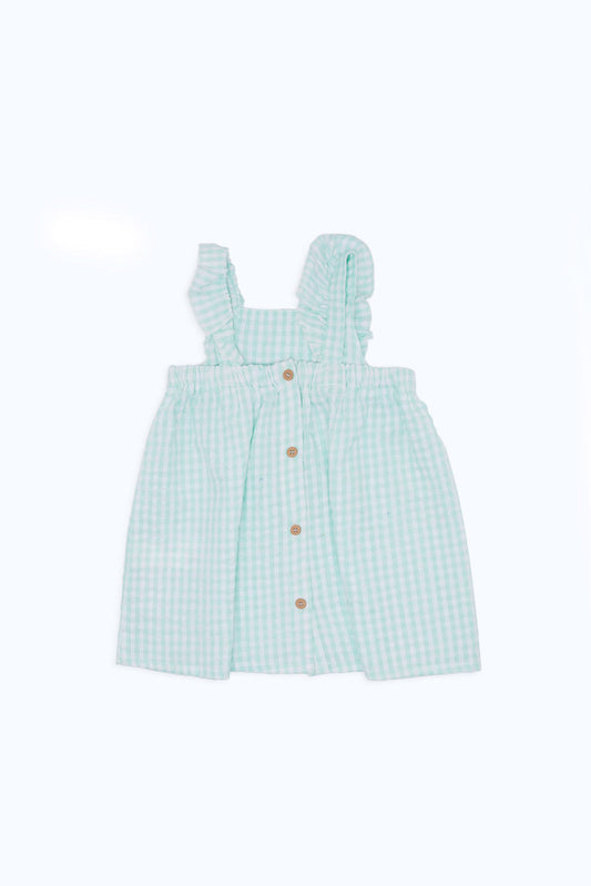 Redtag-Boys-Green-Check-Seersucker-Dress-Category:Dresses,-Colour:Green,-Deals:New-In,-Dept:New-Born,-Filter:Baby-(0-to-12-Mths),-H1:KWR,-H2:NBF,-H3:DRS,-H4:CAD,-NBB-Dresses,-New-In-NBB-APL,-Non-Sale,-RMD,-S23C,-Season:S23C,-Section:Boys-(0-to-14Yrs)-Baby-0 to 12 Months