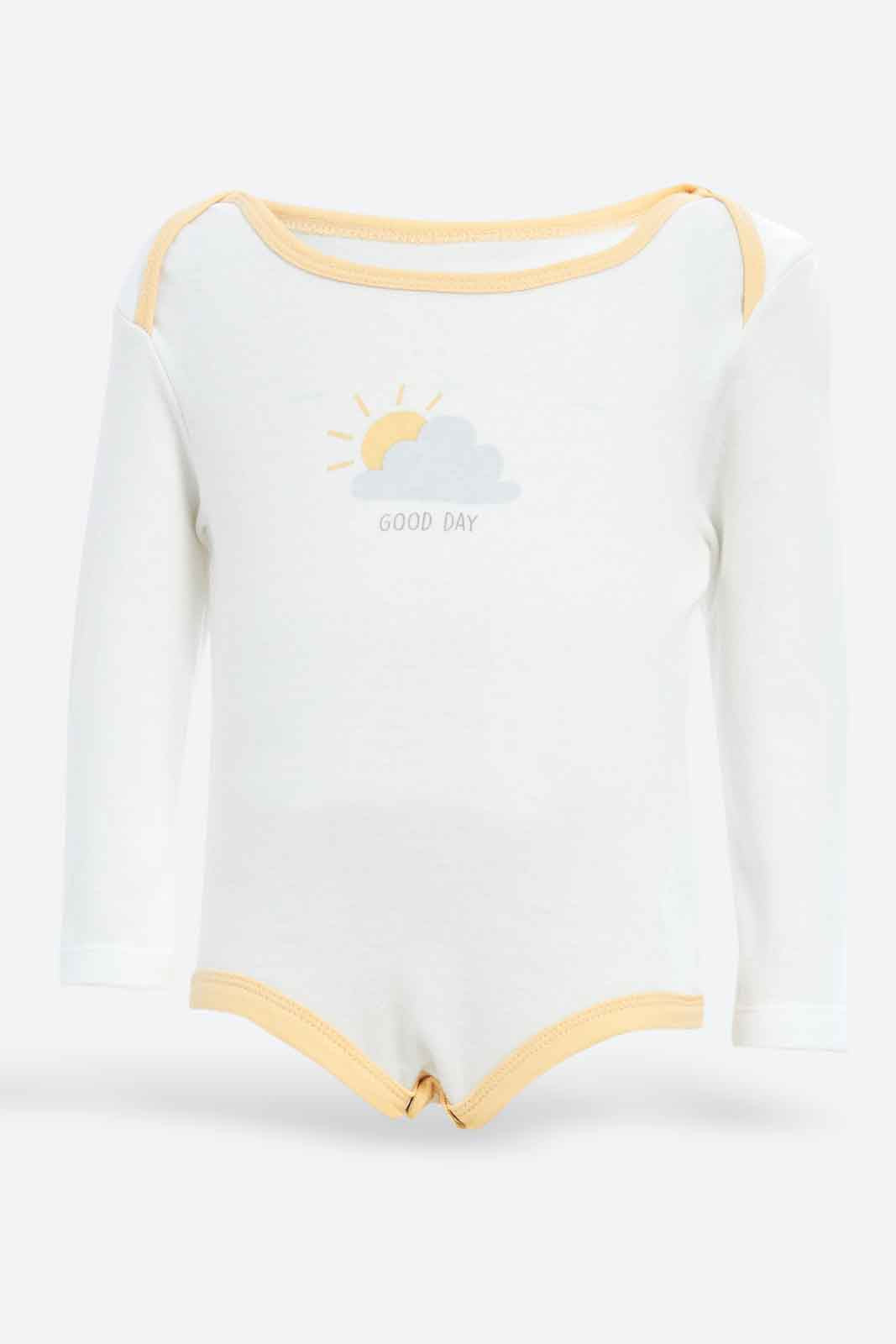 Redtag-Boys-Assorted-5-Pack-Body-Suit-Category:Bodysuits,-Colour:Assorted,-Deals:New-In,-Dept:New-Born,-Filter:Baby-(0-to-12-Mths),-NBB-Bodysuits,-New-In-NBB-APL,-Non-Sale,-Section:Boys-(0-to-14Yrs),-W22B-Baby-0 to 12 Months