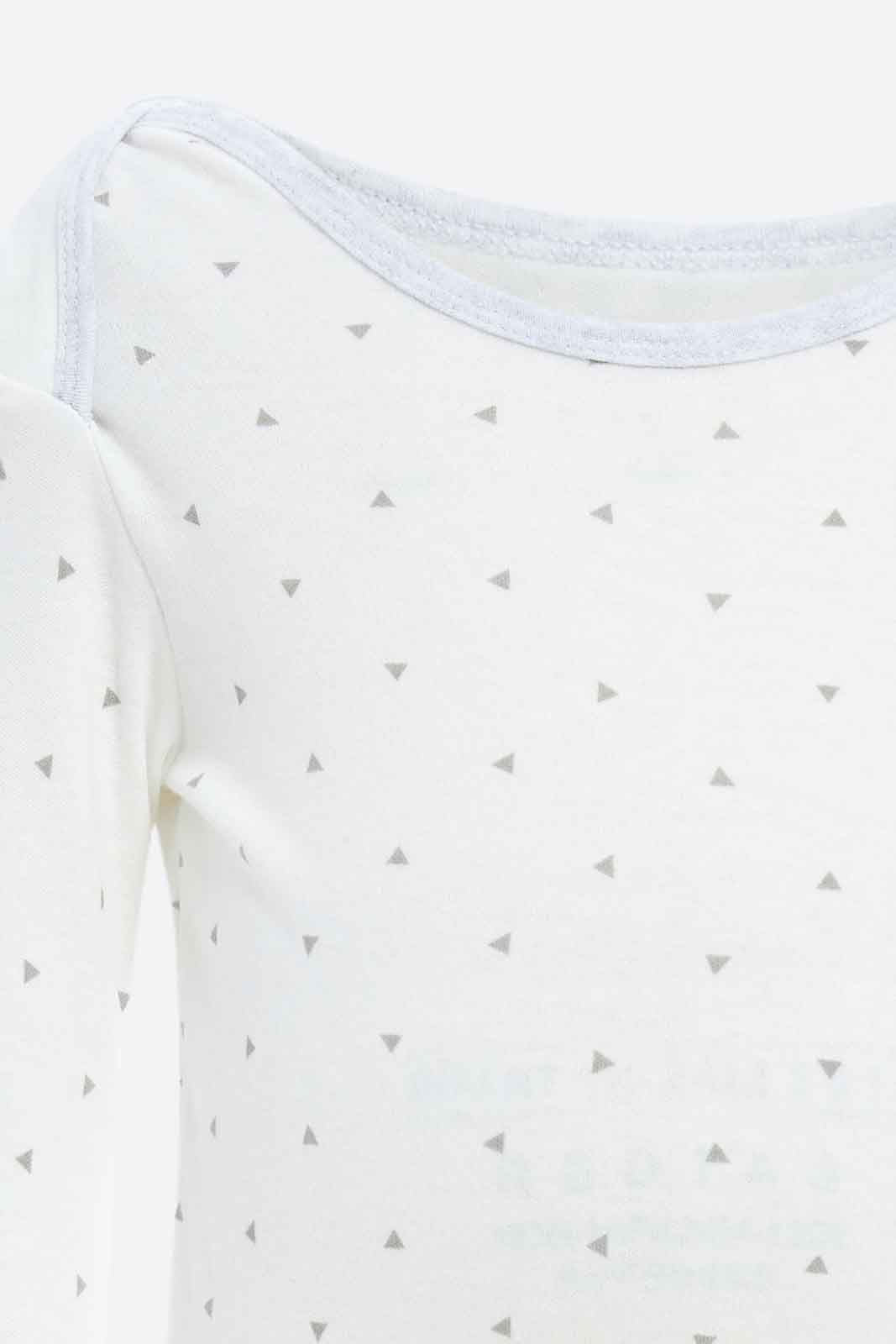 Redtag-Boys-Assorted-5-Pack-Body-Suit-Category:Bodysuits,-Colour:Assorted,-Deals:New-In,-Dept:New-Born,-Filter:Baby-(0-to-12-Mths),-NBB-Bodysuits,-New-In-NBB-APL,-Non-Sale,-Section:Boys-(0-to-14Yrs),-W22B-Baby-0 to 12 Months
