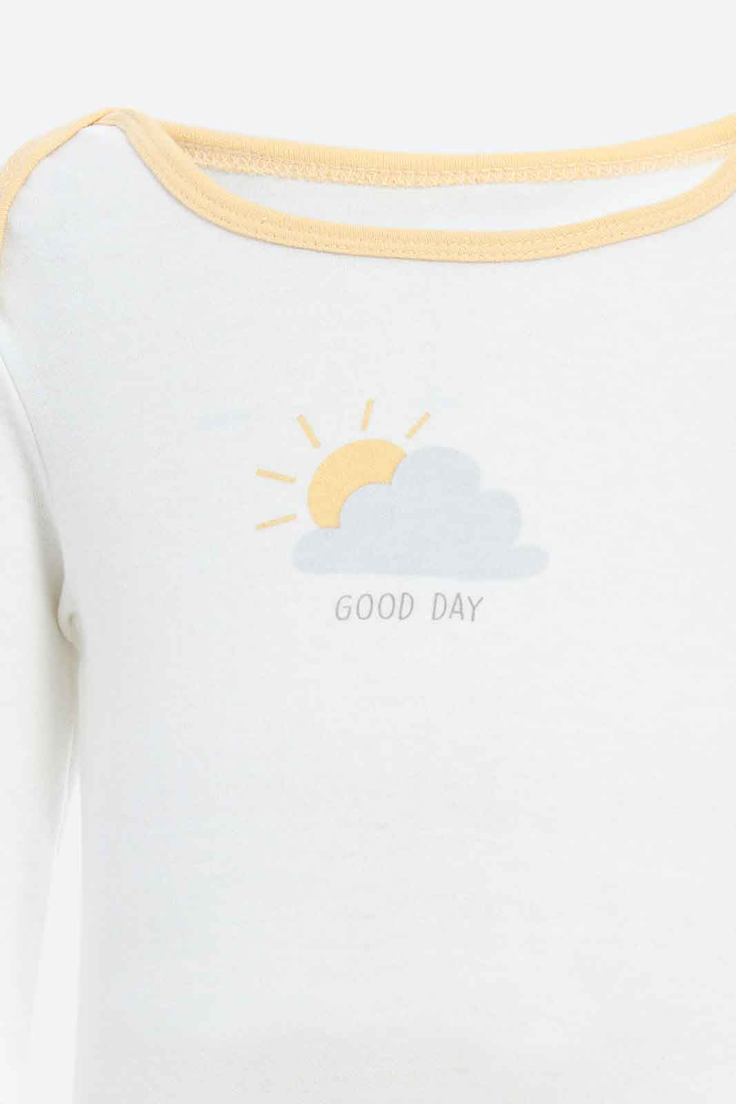 Redtag-Boys-Assorted-5-Pack-Body-Suit-Category:Bodysuits,-Colour:Assorted,-Deals:New-In,-Dept:New-Born,-Filter:Baby-(0-to-12-Mths),-NBB-Bodysuits,-New-In-NBB-APL,-Non-Sale,-Section:Boys-(0-to-14Yrs),-W22B-Baby-0 to 12 Months