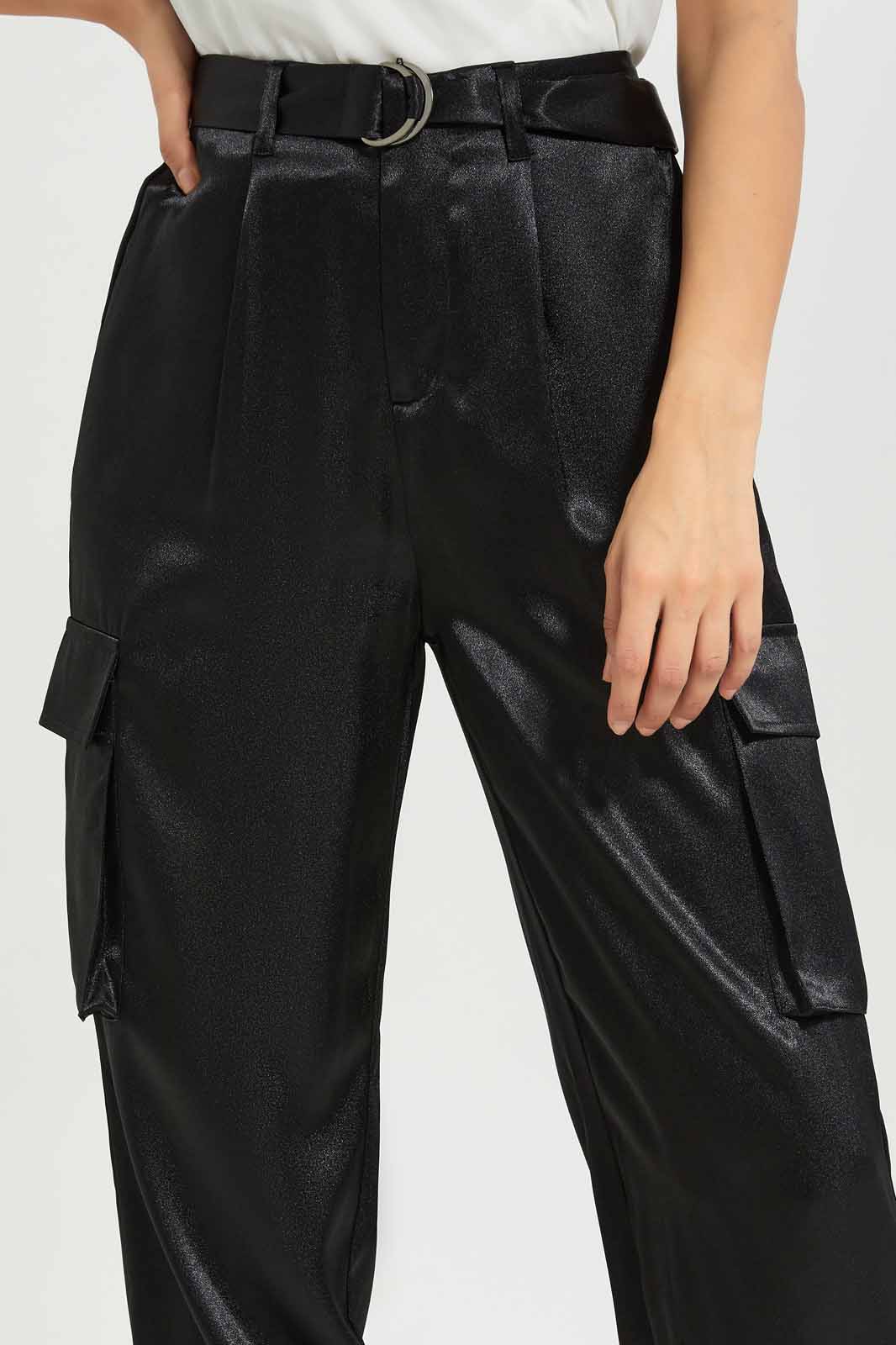 Redtag-Women-Black-Cargo-Trouser-Category:Trousers,-Colour:Black,-Deals:New-In,-Dept:Ladieswear,-Filter:Women's-Clothing,-New-In-Women-APL,-Non-Sale,-S23A,-Section:Women,-Women-Trousers-Women's-