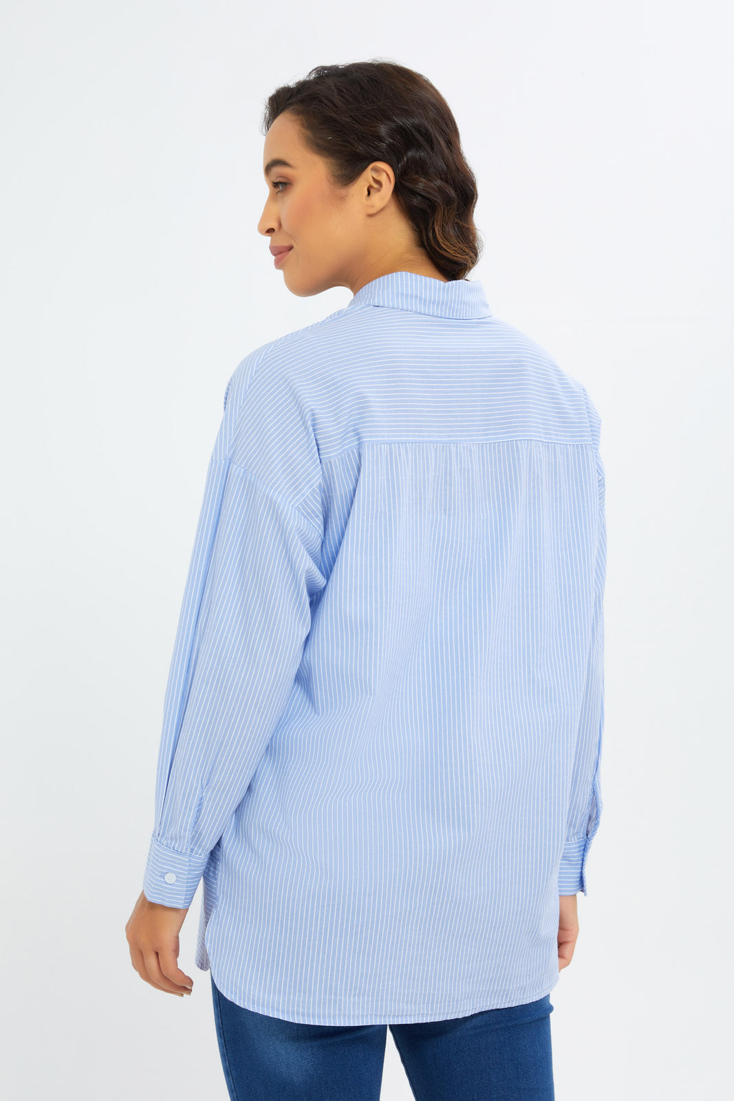 Redtag-Women-Assorted-Poplin-Shirt-Stripe-Category:Blouses,-Colour:Assorted,-Deals:New-In,-Dept:Ladieswear,-Filter:Women's-Clothing,-H1:LWR,-H2:LAD,-H3:BLO,-H4:CBL,-New-In-Women-APL,-Non-Sale,-S23A,-Season:S23A,-Section:Women,-Women-Blouses-Women's-