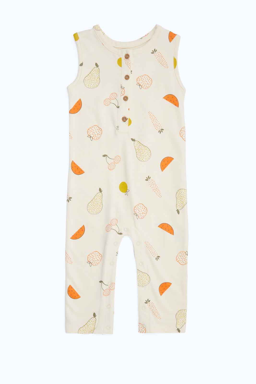 Redtag-Boys-Natural-Aop-Terry-Knit-Sleeveless-Romper-Category:Rompers,-Colour:Beige,-Deals:New-In,-Dept:New-Born,-Filter:Baby-(0-to-12-Mths),-NBB-Rompers,-New-In-NBB-APL,-Non-Sale,-S23B,-Section:Boys-(0-to-14Yrs)-Baby-0 to 12 Months