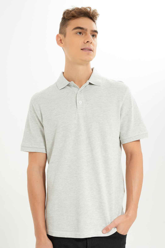 Redtag-Men-Ecru-Polo-Shirt-Category:Polo-T-Shirts,-Colour:Ecru,-Deals:New-In,-Dept:Menswear,-Filter:Men's-Clothing,-Men-Polo-T-Shirts,-New-In-Men-APL,-Non-Sale,-S23A,-Section:Men,-TBL-Men's-
