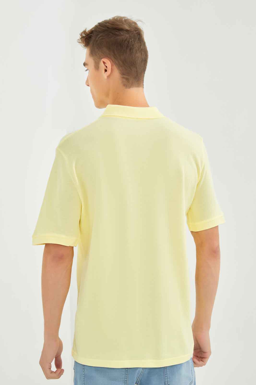 Redtag-Men-Yellow-Polo-Shirt-Category:Polo-T-Shirts,-Colour:Yellow,-Deals:New-In,-Dept:Menswear,-Filter:Men's-Clothing,-Men-Polo-T-Shirts,-New-In-Men-APL,-Non-Sale,-S23A,-Section:Men,-TBL-Men's-