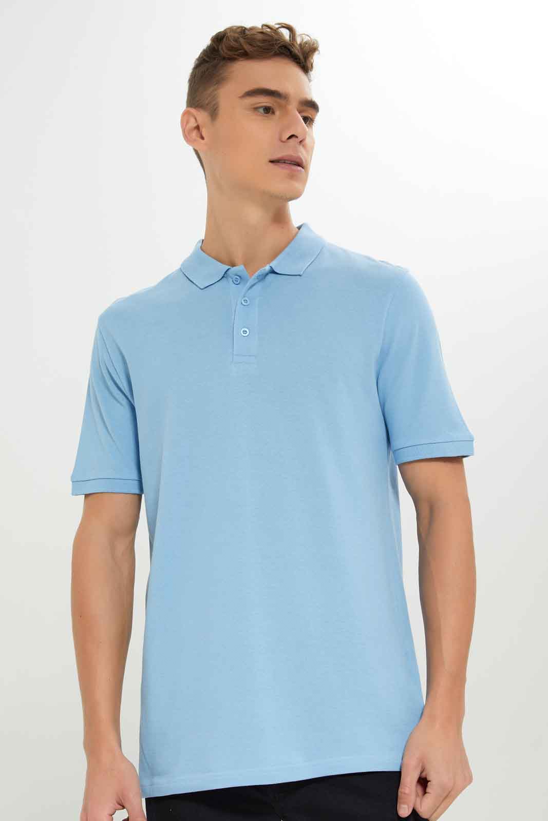 Redtag-Men-Sky-Blue-Polo-Shirt-Category:Polo-T-Shirts,-Colour:Sky-Blue,-Deals:New-In,-Dept:Menswear,-Filter:Men's-Clothing,-Men-Polo-T-Shirts,-New-In-Men-APL,-Non-Sale,-S23A,-Section:Men,-TBL-Men's-