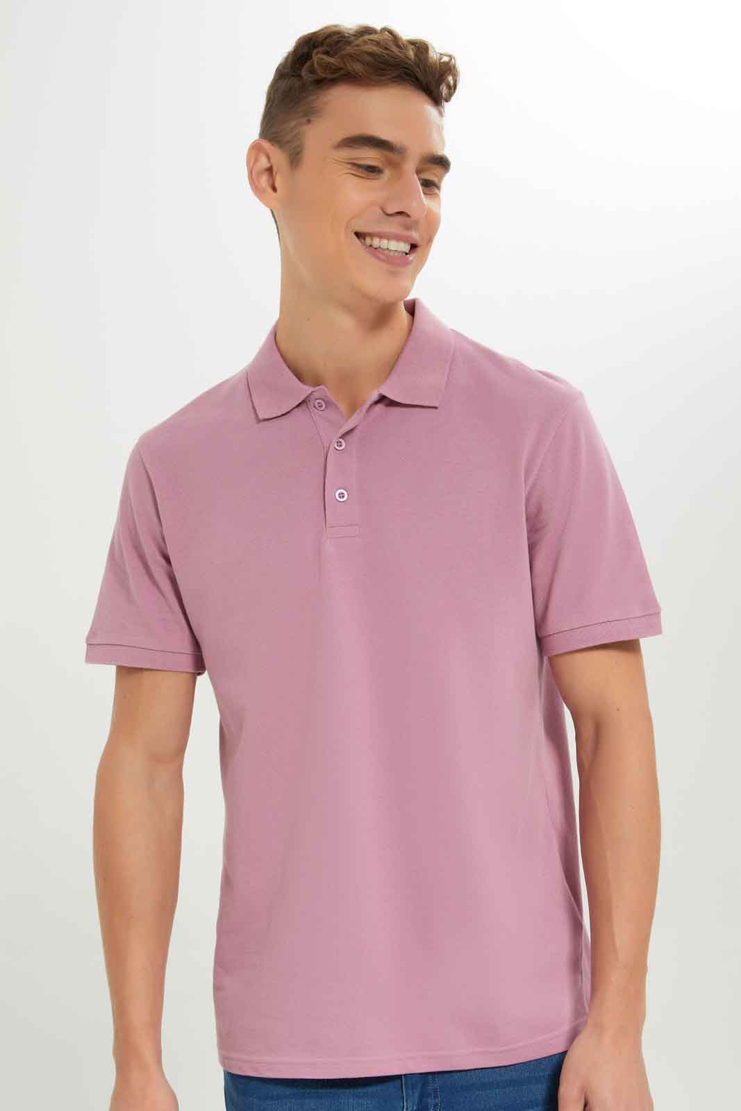 Redtag-Men-Pink-Polo-Shirt-Category:Polo-T-Shirts,-Colour:Apricot,-Deals:New-In,-Dept:Menswear,-Filter:Men's-Clothing,-Men-Polo-T-Shirts,-New-In-Men-APL,-Non-Sale,-S23A,-Section:Men,-TBL-Men's-