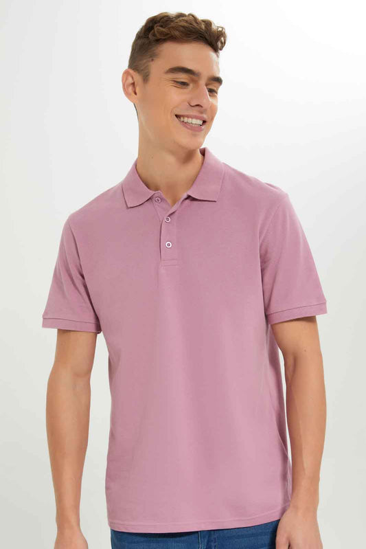 Redtag-Men-Pink-Polo-Shirt-Category:Polo-T-Shirts,-Colour:Apricot,-Deals:New-In,-Dept:Menswear,-Filter:Men's-Clothing,-Men-Polo-T-Shirts,-New-In-Men-APL,-Non-Sale,-S23A,-Section:Men,-TBL-Men's-