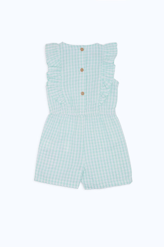 Redtag-Boys-Green-Aop-Check-Seersucker-Romper-Category:Rompers,-Colour:Green,-Deals:New-In,-Dept:New-Born,-Filter:Baby-(0-to-12-Mths),-H1:KWR,-H2:NBF,-H3:RMS,-H4:RMS,-NBB-Rompers,-New-In-NBB-APL,-Non-Sale,-RMD,-S23C,-Season:S23C,-Section:Boys-(0-to-14Yrs)-Baby-0 to 12 Months