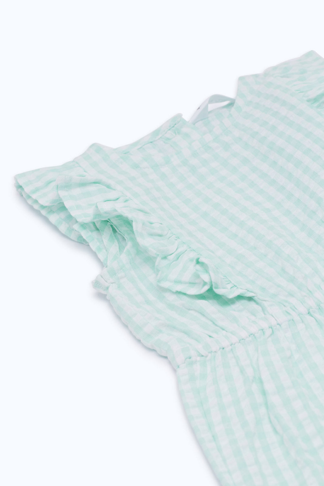 Redtag-Boys-Green-Aop-Check-Seersucker-Romper-Category:Rompers,-Colour:Green,-Deals:New-In,-Dept:New-Born,-Filter:Baby-(0-to-12-Mths),-H1:KWR,-H2:NBF,-H3:RMS,-H4:RMS,-NBB-Rompers,-New-In-NBB-APL,-Non-Sale,-RMD,-S23C,-Season:S23C,-Section:Boys-(0-to-14Yrs)-Baby-0 to 12 Months