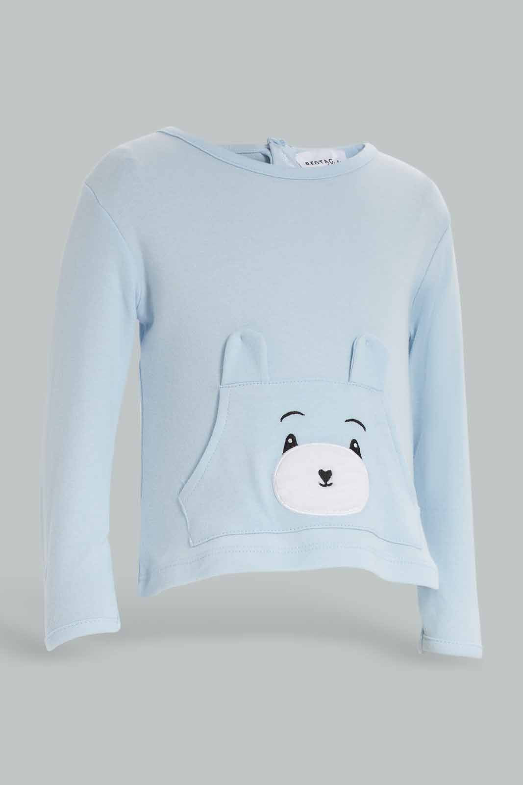 Redtag-Boys-Blue-Teddy-Applique-Pyjama-Set-Category:Sleepsuits,-Colour:Apricot,-Deals:New-In,-Dept:New-Born,-Filter:Baby-(0-to-12-Mths),-NBB-Sleepsuits,-New-In-NBB-APL,-Non-Sale,-Section:Boys-(0-to-14Yrs),-W22B-Baby-
