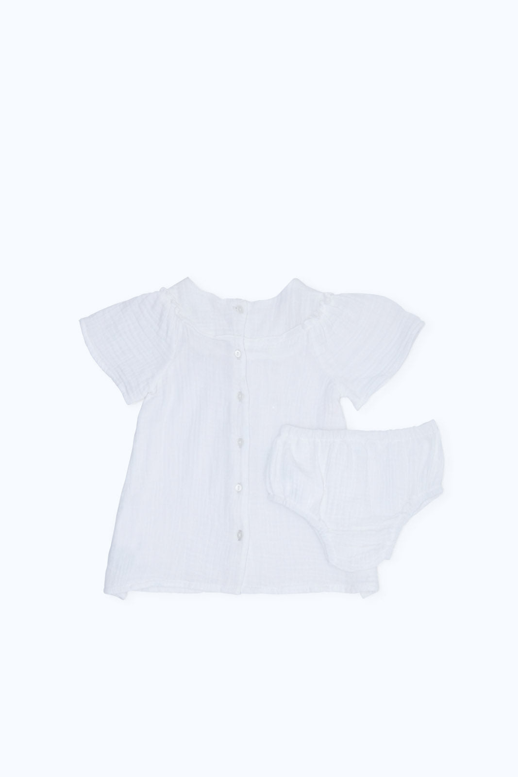 Redtag-Boys-White-Crinkle-Dress-With-Bloomer-Category:Dresses,-Colour:White,-Deals:New-In,-Dept:New-Born,-Filter:Baby-(0-to-12-Mths),-H1:KWR,-H2:NBF,-H3:DRS,-H4:CAD,-NBB-Dresses,-New-In-NBB-APL,-Non-Sale,-S23B,-Season:S23B,-Section:Boys-(0-to-14Yrs)-Baby-0 to 12 Months