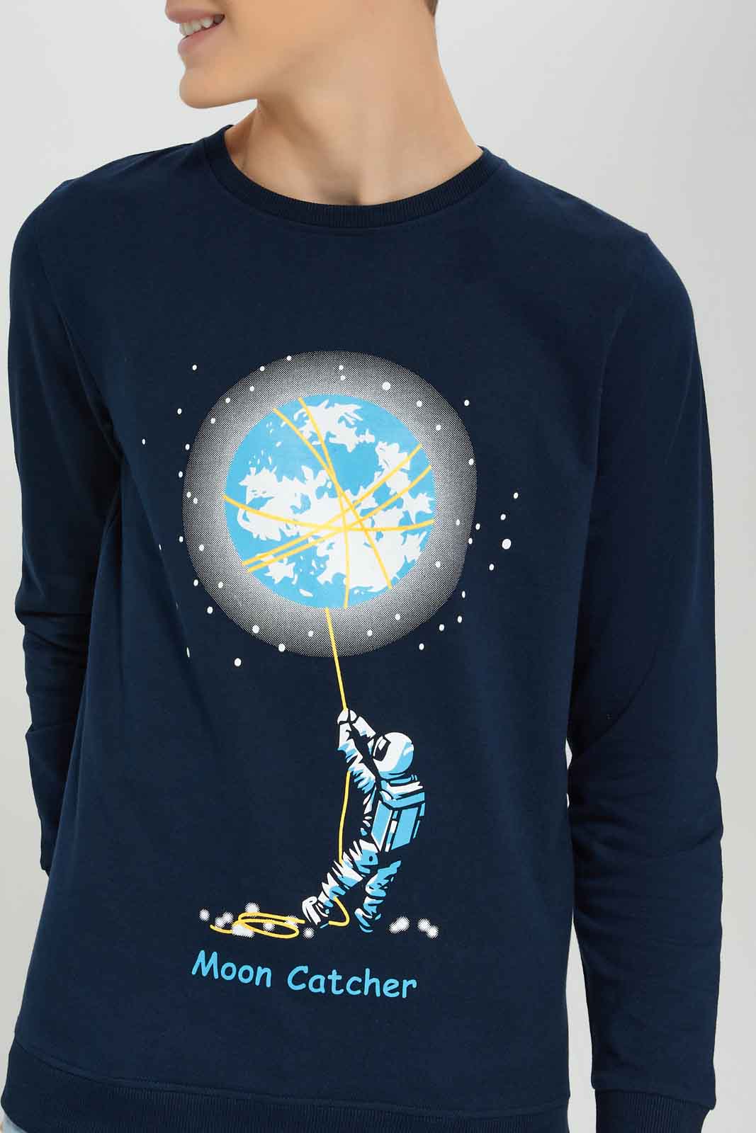 Redtag-Boys-Navy-Astraonaut-Moon-Catcher-Long-Sleeve-Graphic-Sweat-Tee-BSR-Sweatshirts,-Category:Sweatshirts,-Colour:Navy,-Deals:New-In,-Dept:Boys,-Filter:Senior-Boys-(8-to-14-Yrs),-New-In-BSR-APL,-Non-Sale,-S23A,-Section:Boys-(0-to-14Yrs),-TBL-Senior-Boys-9 to 14 Years