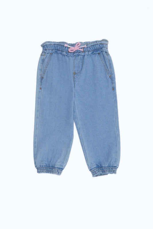 Redtag-Girls-Blue-Jeans-With-Pink-Draw-Cord-Jeans-Category:Jeans,-Colour:Blue,-Deals:New-In,-Dept:Girls,-Filter:Infant-Girls-(3-to-24-Mths),-H1:KWR,-H2:ING,-H3:DNB,-H4:JNS,-ING-Jeans,-New-In-ING-APL,-Non-Sale,-S23B,-Season:S23B,-Section:Girls-(0-to-14Yrs)-Infant-Girls-3 to 24 Months