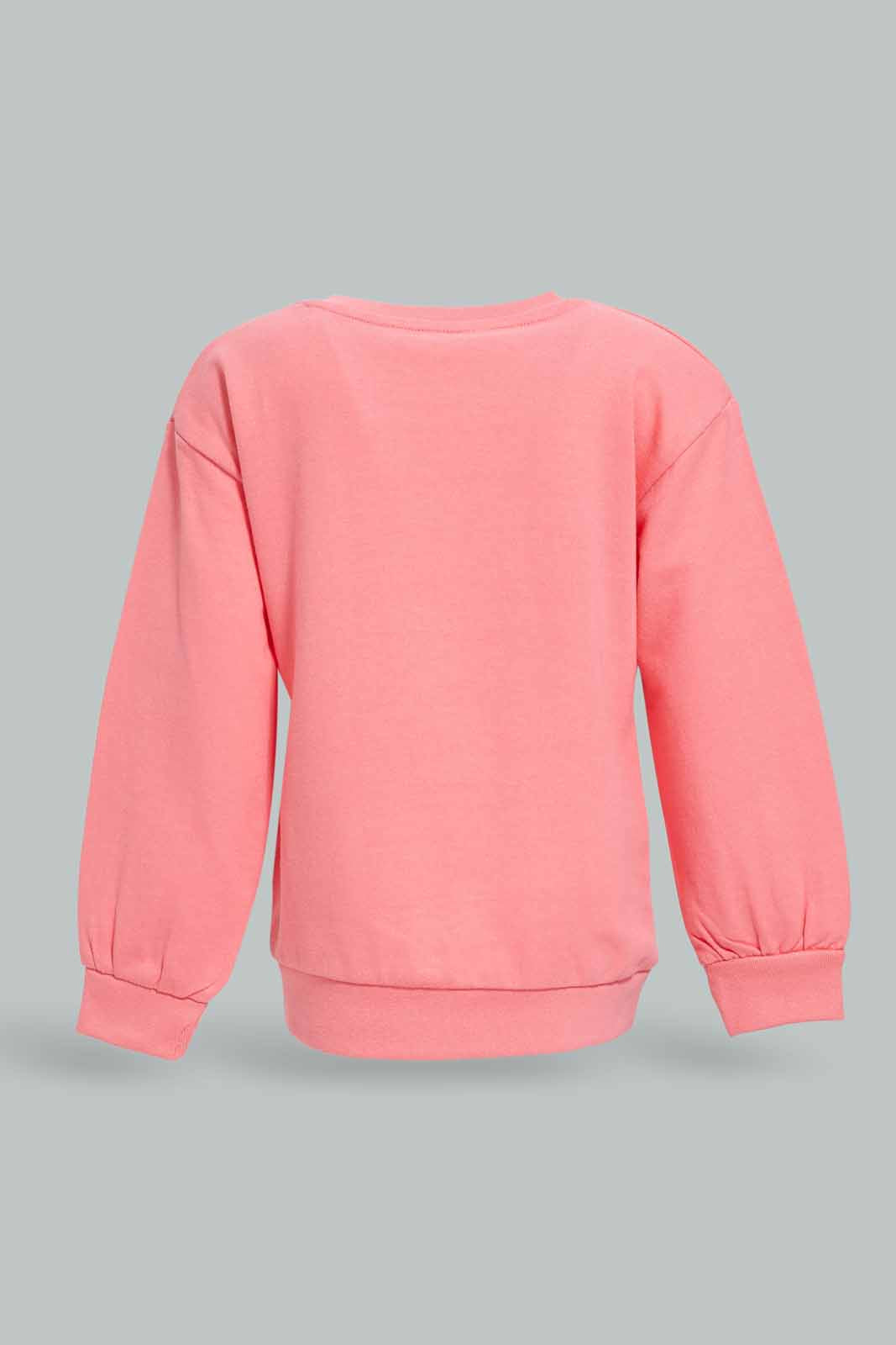 Redtag-Girls-Pink-Floral-Print-Sweatshirt-Category:Sweatshirts,-Colour:Apricot,-Deals:New-In,-Dept:Girls,-Filter:Infant-Girls-(3-to-24-Mths),-ING-Sweatshirts,-New-In-ING-APL,-Non-Sale,-S23A,-Section:Girls-(0-to-14Yrs)-Infant-Girls-3 to 24 Months