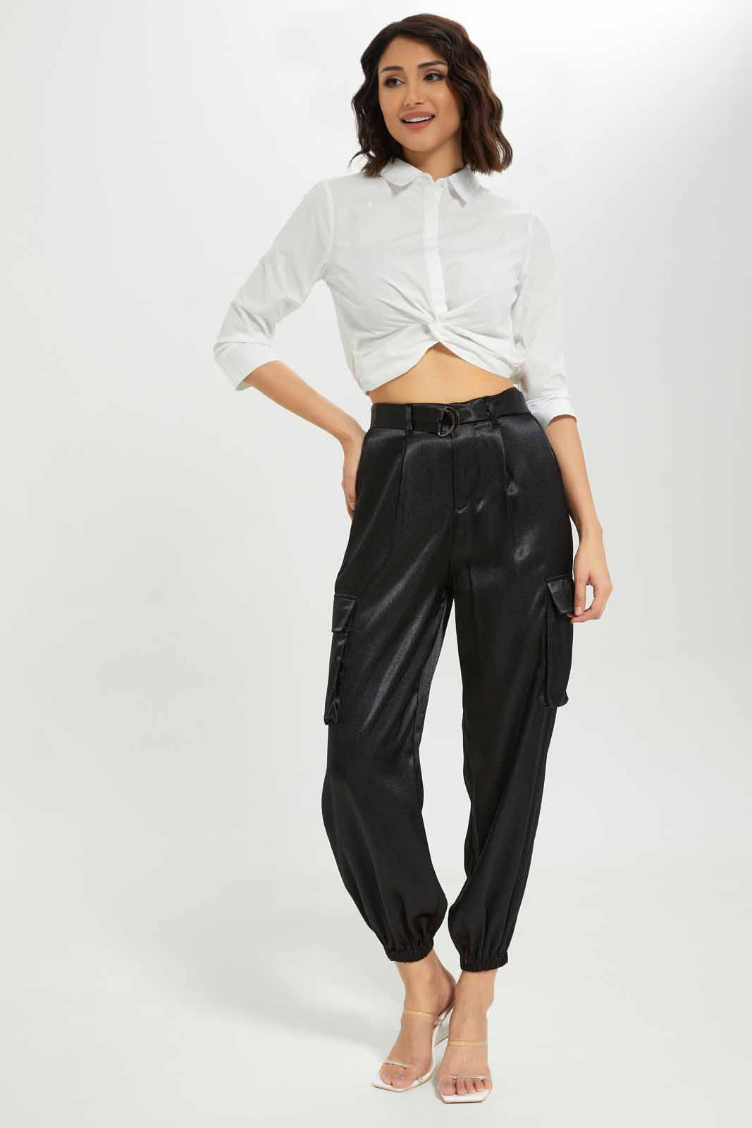 Redtag-Women-Cropped-Shirt-Category:Blouses,-Colour:White,-Deals:New-In,-Dept:Ladieswear,-Filter:Women's-Clothing,-New-In-Women-APL,-Non-Sale,-S23A,-Section:Women,-Women-Blouses-Women's-