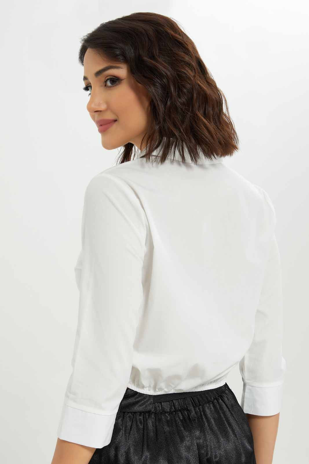 Redtag-Women-Cropped-Shirt-Category:Blouses,-Colour:White,-Deals:New-In,-Dept:Ladieswear,-Filter:Women's-Clothing,-New-In-Women-APL,-Non-Sale,-S23A,-Section:Women,-Women-Blouses-Women's-