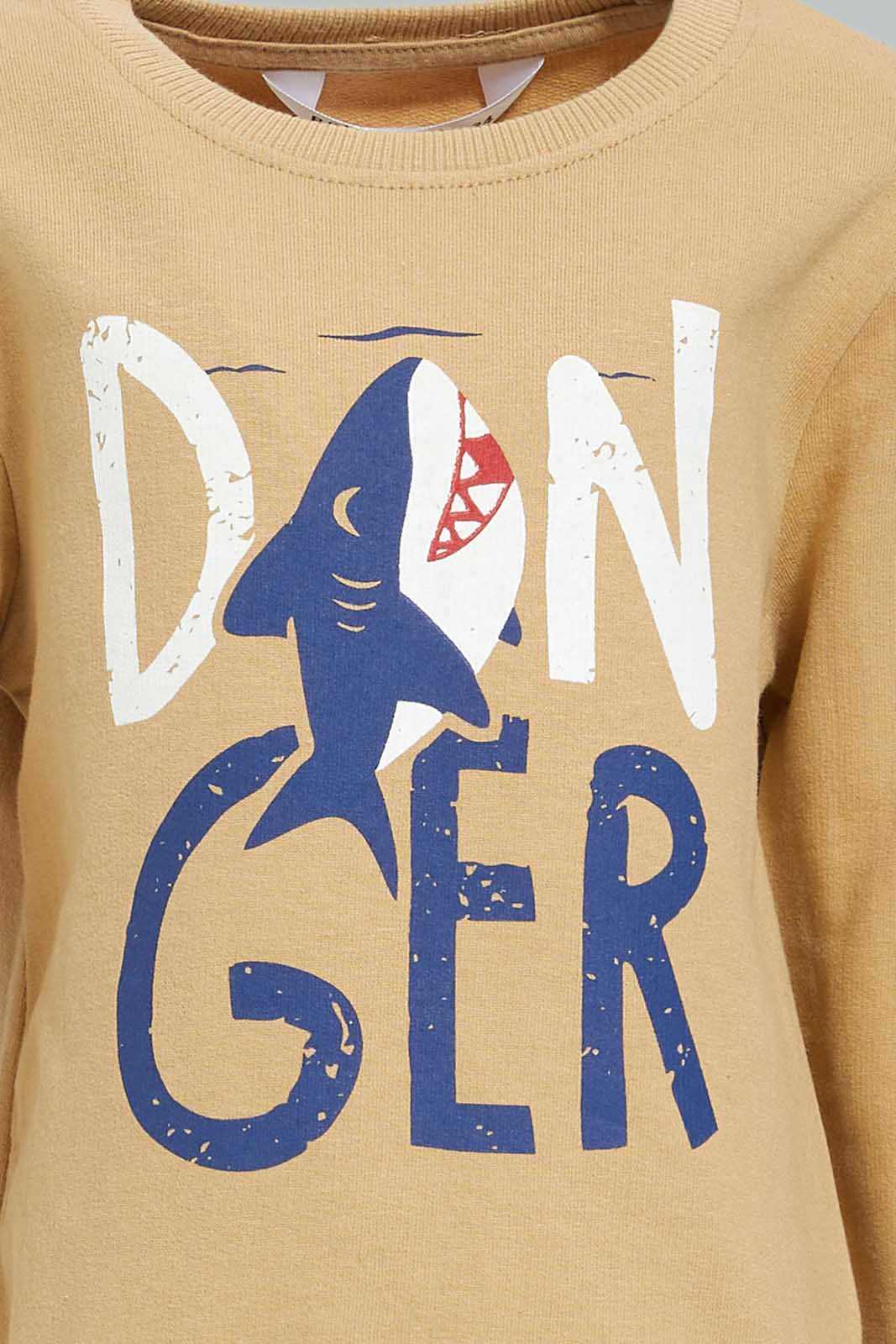 Redtag-Boys-Beige-Shark-Long-Sleeve-Sweatshirts-Category:Sweatshirts,-Colour:Beige,-Deals:New-In,-Dept:Boys,-Filter:Infant-Boys-(3-to-24-Mths),-INB-Sweatshirts,-New-In-INB-APL,-Non-Sale,-Section:Boys-(0-to-14Yrs),-TBL,-W22B-Infant-Boys-3 to 24 Months
