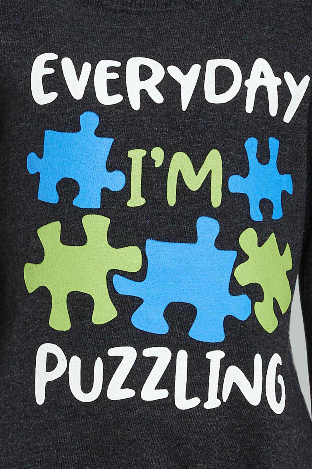 Redtag-Boys-Charcoal-Puzzle-Long-Sleeve-Sweatshirts-Category:Sweatshirts,-Colour:Charcoal,-Deals:New-In,-Dept:Boys,-Filter:Infant-Boys-(3-to-24-Mths),-INB-Sweatshirts,-New-In-INB-APL,-Non-Sale,-Section:Boys-(0-to-14Yrs),-TBL,-W22B-Infant-Boys-3 to 24 Months