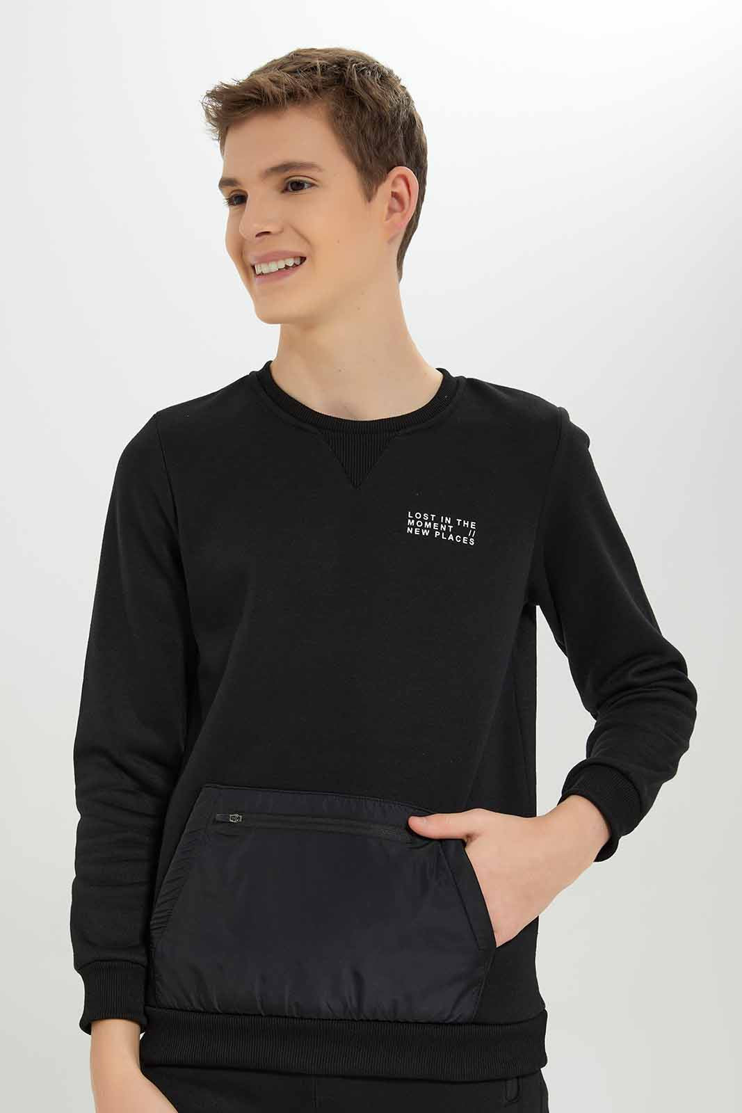 Redtag-Boys-Black-Plain-Jogsuit-BSR-Jog-Sets,-Category:Jog-Sets,-Colour:Black,-Deals:New-In,-Dept:Boys,-Filter:Senior-Boys-(8-to-14-Yrs),-New-In-BSR-APL,-Non-Sale,-Section:Boys-(0-to-14Yrs),-W22B-Senior-Boys-9 to 14 Years