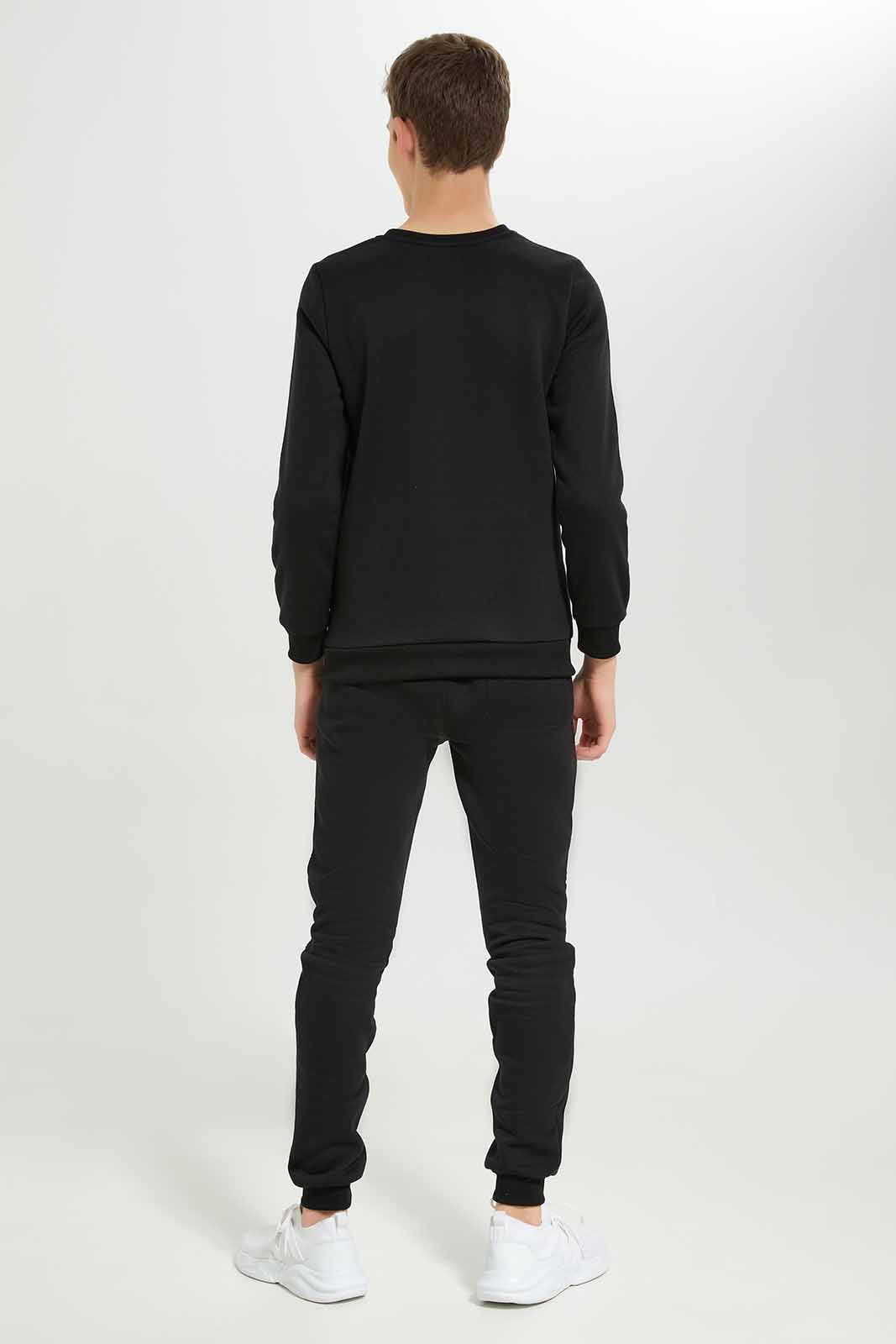 Redtag-Boys-Black-Plain-Jogsuit-BSR-Jog-Sets,-Category:Jog-Sets,-Colour:Black,-Deals:New-In,-Dept:Boys,-Filter:Senior-Boys-(8-to-14-Yrs),-New-In-BSR-APL,-Non-Sale,-Section:Boys-(0-to-14Yrs),-W22B-Senior-Boys-9 to 14 Years
