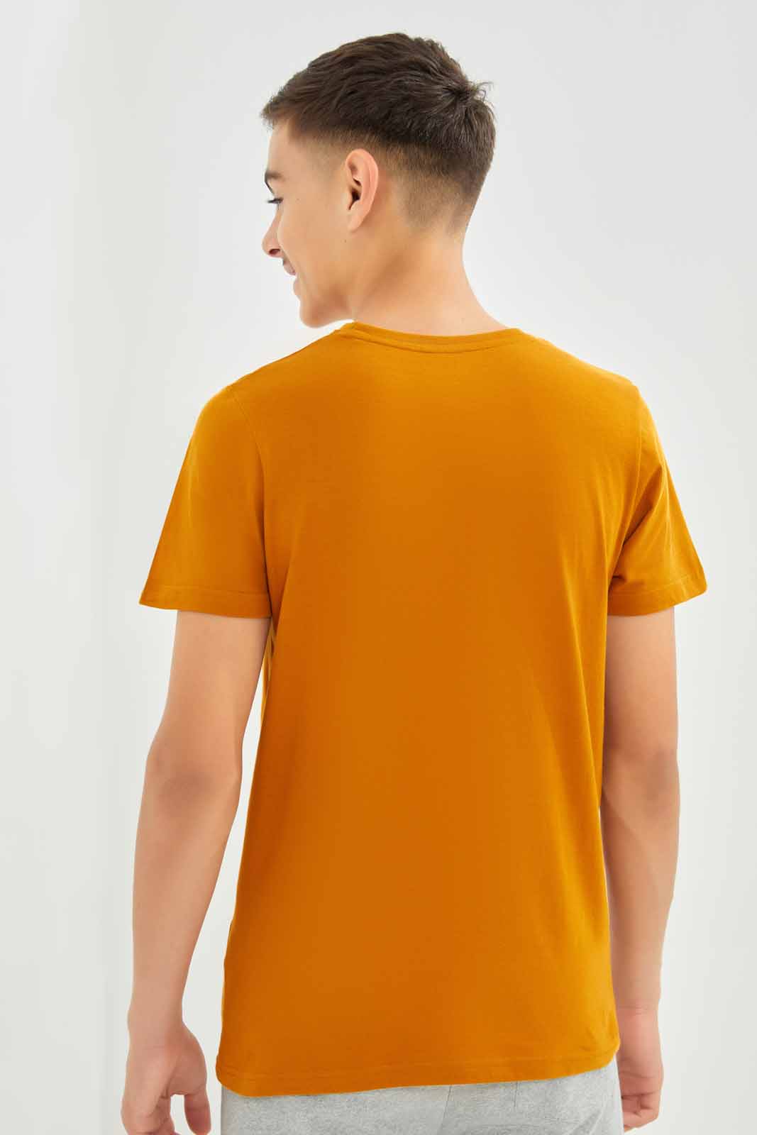 Redtag-Boys-Mustard-Black-Panther-Tee-BSR-T-Shirts,-Category:T-Shirts,-Colour:Mustard,-Deals:New-In,-Dept:Boys,-Filter:Senior-Boys-(8-to-14-Yrs),-New-In-BSR-APL,-Non-Sale,-S23B,-Section:Boys-(0-to-14Yrs),-TBL-Senior-Boys-9 to 14 Years
