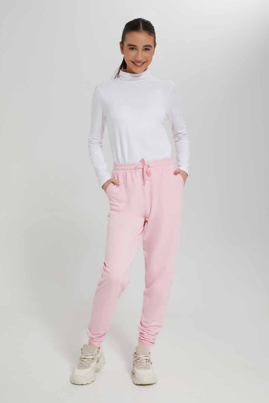 Redtag-Girls-Pale-Pink-Basic-Track-Pants-Category:Joggers,-Colour:Apricot,-Deals:New-In,-Dept:Girls,-Filter:Senior-Girls-(8-to-14-Yrs),-GSR-Joggers,-New-In-GSR-APL,-Non-Sale,-S23A,-Section:Girls-(0-to-14Yrs),-TBL-Senior-Girls-9 to 14 Years