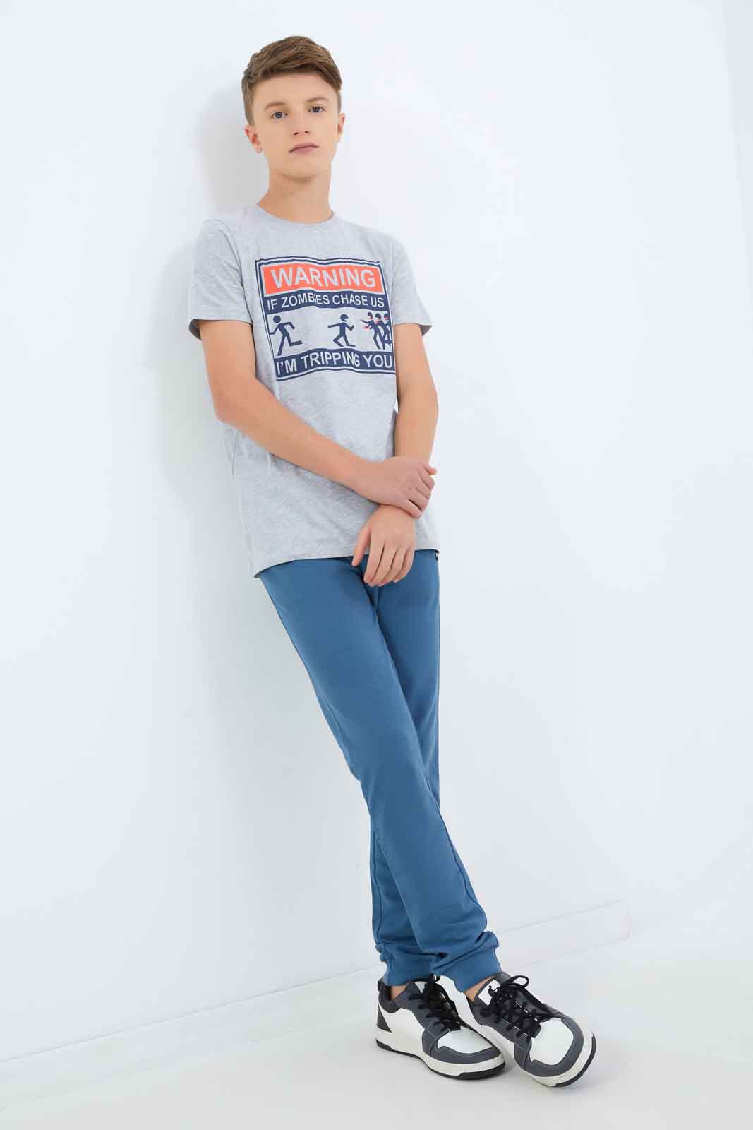 Redtag-Boys-Grey-I-M-Tripping-You-Zombies-Graphic-Tee-BSR-T-Shirts,-Category:T-Shirts,-Colour:Grey,-Deals:New-In,-Dept:Boys,-Filter:Senior-Boys-(8-to-14-Yrs),-New-In-BSR-APL,-Non-Sale,-S23A,-Section:Boys-(0-to-14Yrs),-TBL-Senior-Boys-9 to 14 Years