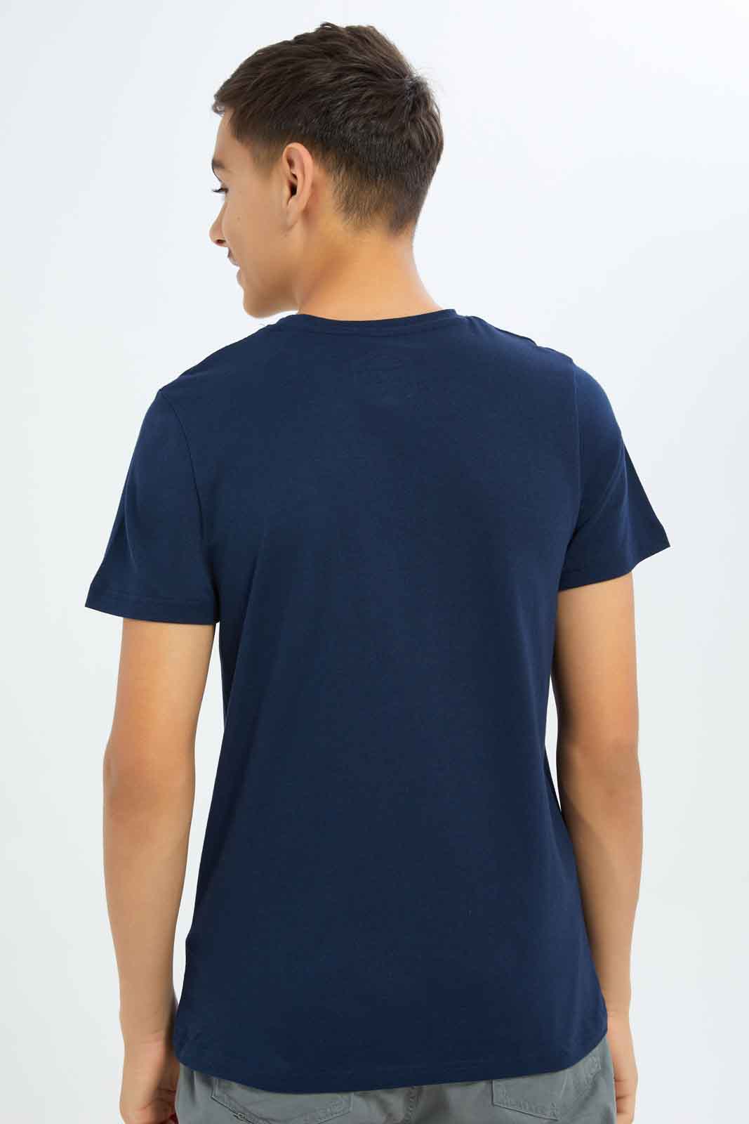 Redtag-Boys-Navy-Training-For-The-Zombies-Graphic-Tee-BSR-T-Shirts,-Category:T-Shirts,-Colour:Navy,-Deals:New-In,-Dept:Boys,-Filter:Senior-Boys-(8-to-14-Yrs),-New-In-BSR-APL,-Non-Sale,-S23A,-Section:Boys-(0-to-14Yrs),-TBL-Senior-Boys-9 to 14 Years