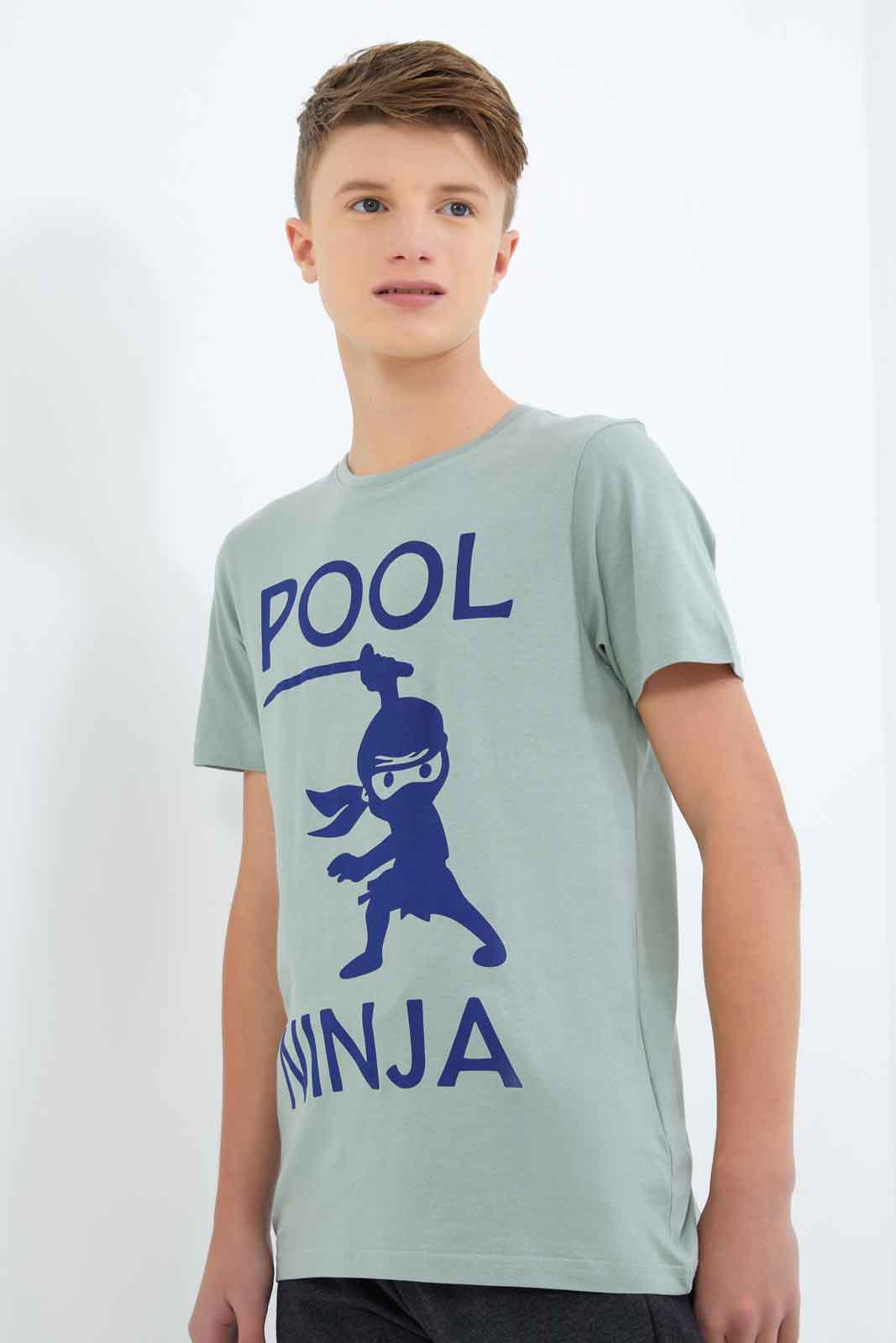 Redtag-Boys-Mint-Pool-Ninja-Graphic-Tee-BSR-T-Shirts,-Category:T-Shirts,-Colour:Mint,-Deals:New-In,-Dept:Boys,-Filter:Senior-Boys-(8-to-14-Yrs),-New-In-BSR-APL,-Non-Sale,-S23A,-Section:Boys-(0-to-14Yrs),-TBL-Senior-Boys-9 to 14 Years