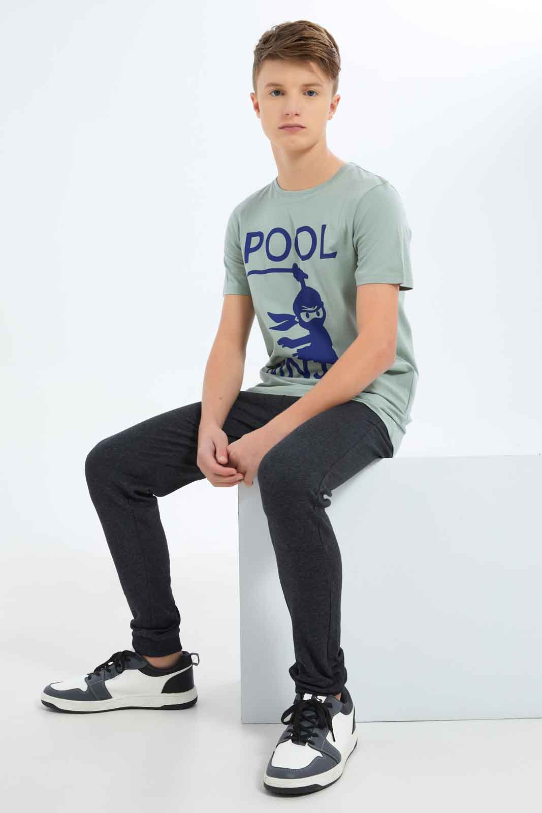 Redtag-Boys-Mint-Pool-Ninja-Graphic-Tee-BSR-T-Shirts,-Category:T-Shirts,-Colour:Mint,-Deals:New-In,-Dept:Boys,-Filter:Senior-Boys-(8-to-14-Yrs),-New-In-BSR-APL,-Non-Sale,-S23A,-Section:Boys-(0-to-14Yrs),-TBL-Senior-Boys-9 to 14 Years