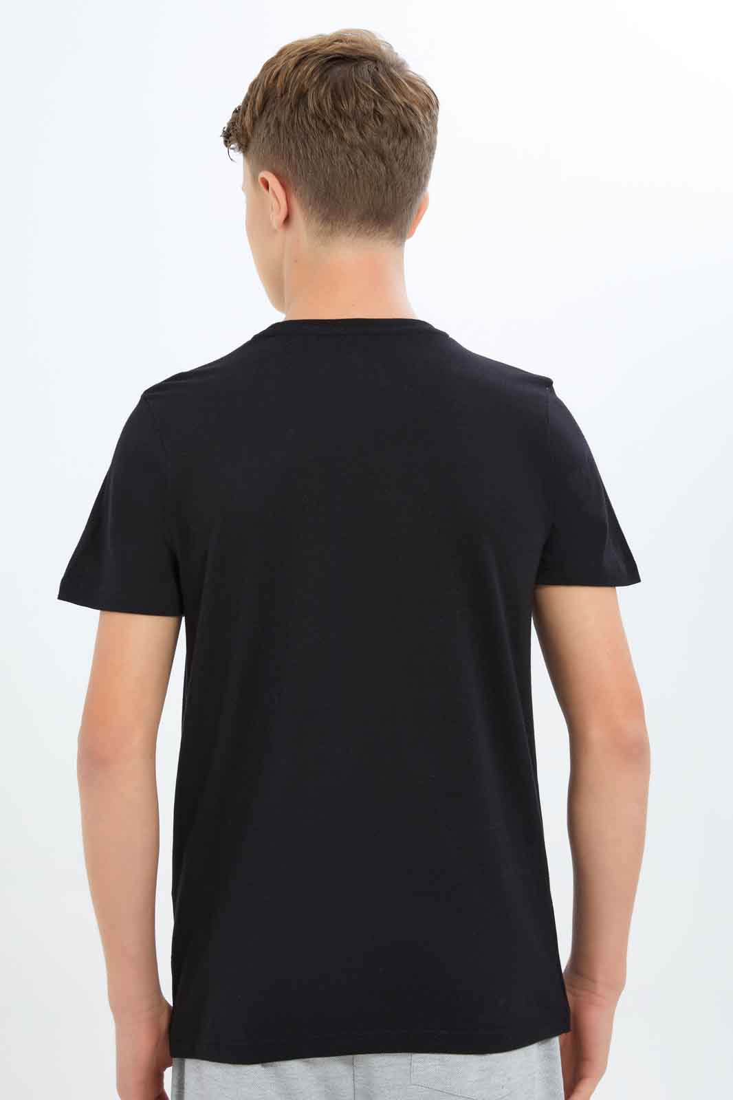 Redtag-Boys-Black-Food-Six-Pack-Graphic-Tee-BSR-T-Shirts,-Category:T-Shirts,-Colour:Black,-Deals:New-In,-Dept:Boys,-Filter:Senior-Boys-(8-to-14-Yrs),-New-In-BSR-APL,-Non-Sale,-S23A,-Section:Boys-(0-to-14Yrs),-TBL-Senior-Boys-9 to 14 Years