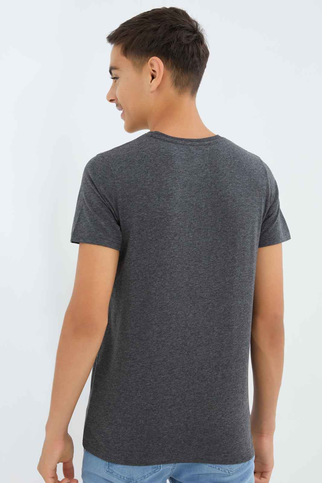 Redtag-Boys-Charcoal-Food-Pyramid-Graphic-Tee-BSR-T-Shirts,-Category:T-Shirts,-Colour:Charcoal,-Deals:New-In,-Dept:Boys,-Filter:Senior-Boys-(8-to-14-Yrs),-New-In-BSR-APL,-Non-Sale,-S23A,-Section:Boys-(0-to-14Yrs),-TBL-Senior-Boys-9 to 14 Years