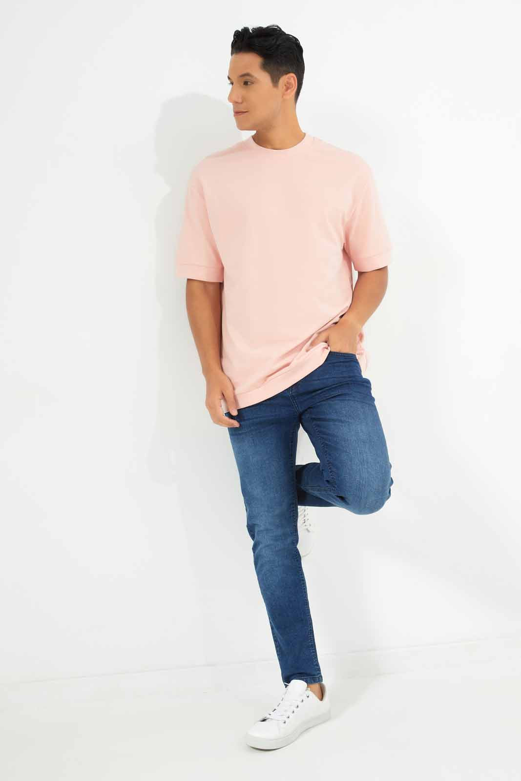 Redtag-Men-Pale-Pink-Loungewear-Sweatshirt-Category:Sweatshirts,-Colour:Apricot,-Deals:New-In,-Dept:Menswear,-Filter:Men's-Clothing,-Men-Loungewear-Sweatshirts,-Men-Sweatshirts,-New-In-Men-APL,-Non-Sale,-S23A,-Section:Men--