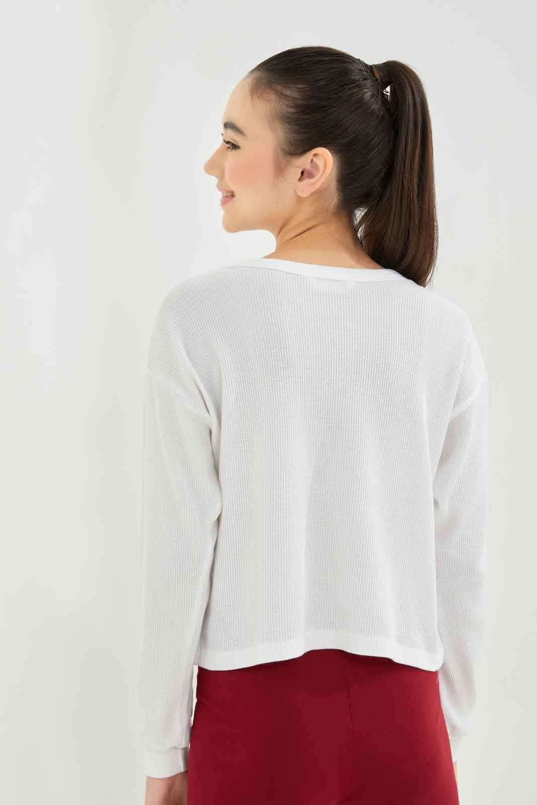 Redtag-Girls-White-Waffle-Sweatshirts-2FOR69,-Category:Sweatshirts,-Colour:White,-Deals:2-FOR-69,-Deals:New-In,-Dept:Girls,-Filter:Senior-Girls-(8-to-14-Yrs),-GSR-Sweatshirts,-New-In-GSR-APL,-Non-Sale,-S23A,-Section:Girls-(0-to-14Yrs),-TBL-Senior-Girls-9 to 14 Years