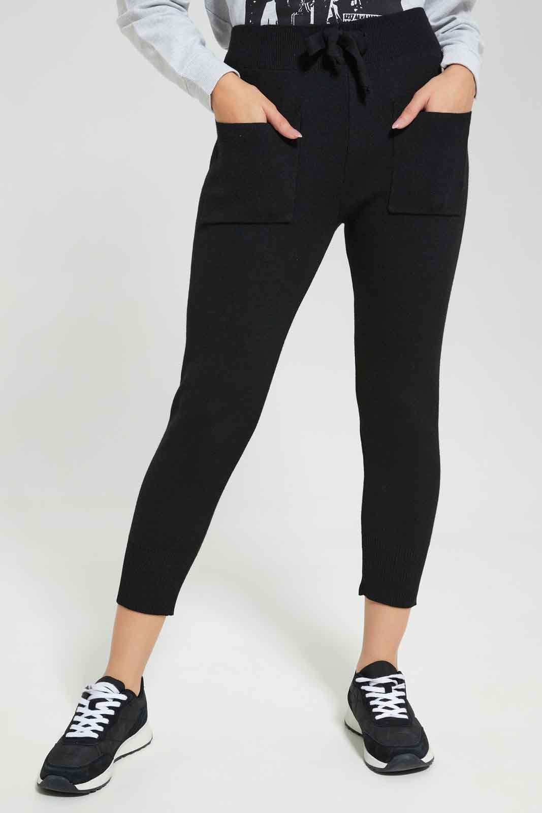 Redtag-Women-Black-Ladies-Sweater-Leggings-Category:Leggings,-Colour:Black,-Deals:New-In,-Filter:Women's-Clothing,-New-In-Women-APL,-Non-Sale,-Section:Women,-W22B,-Women-Leggings-Women's-